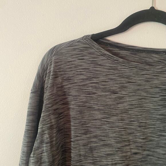 Lululemon Back In Action Heathered Gray Long Sleeve Shirt Women's size 10 - Picture 3 of 8